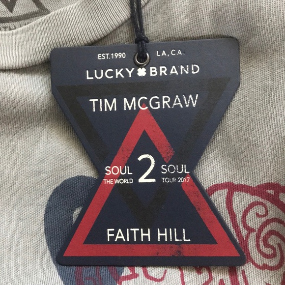 NWT LUCKY BRAND TIM A FAITH 2017 WORLD TOUR SHIRT - Picture 2 of 4